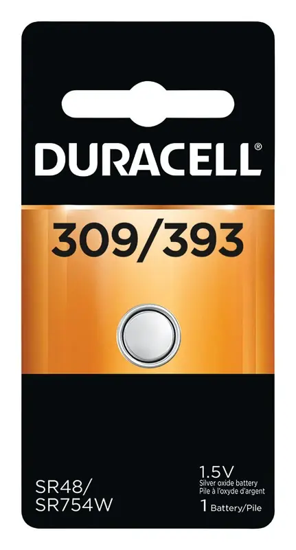 Silver Oxide 309/393 1.5 V 80 Mah Electronic/watch Battery 1 Pk