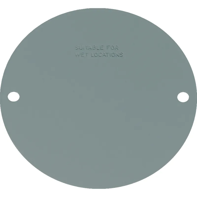 Round Steel Flat Box Cover For Wet Locations, Model 14241