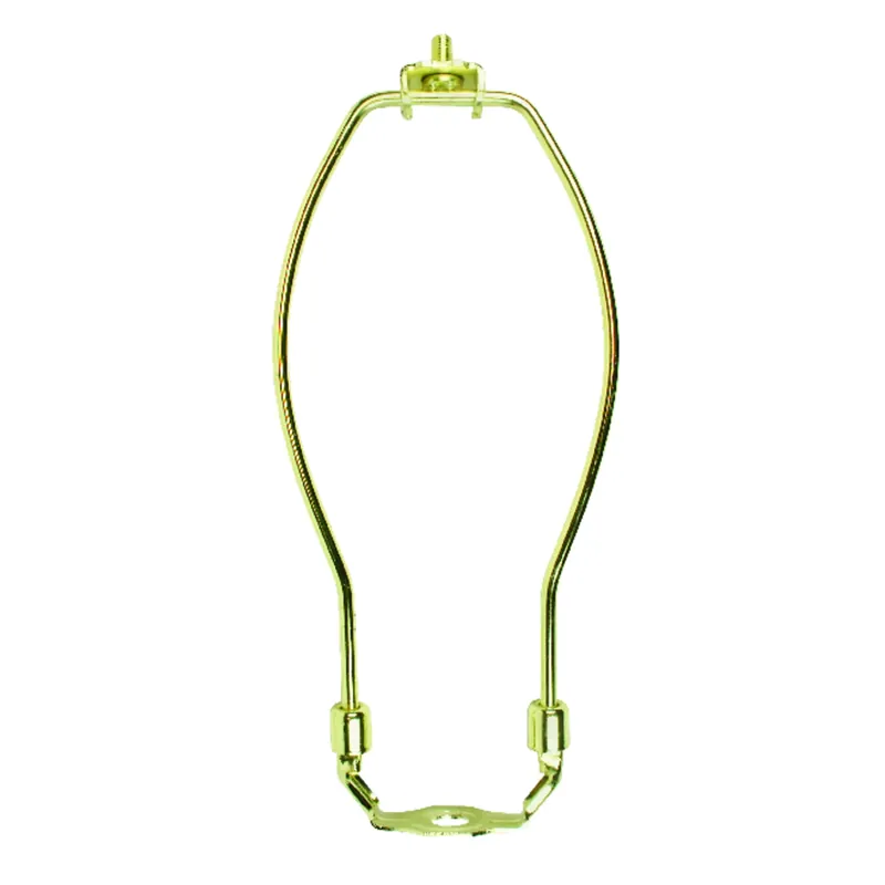 Lamp Harp, Polished Brass, 8-in.