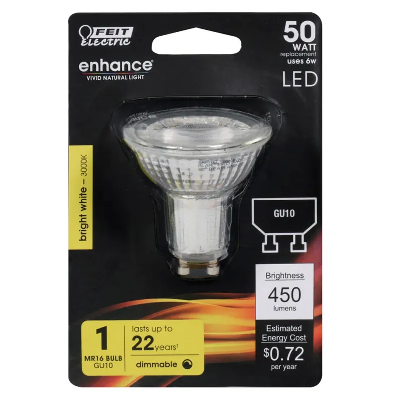 Mr16 Gu10 Led Bulb Bright White 50 Watt Equivalence 1 Pk