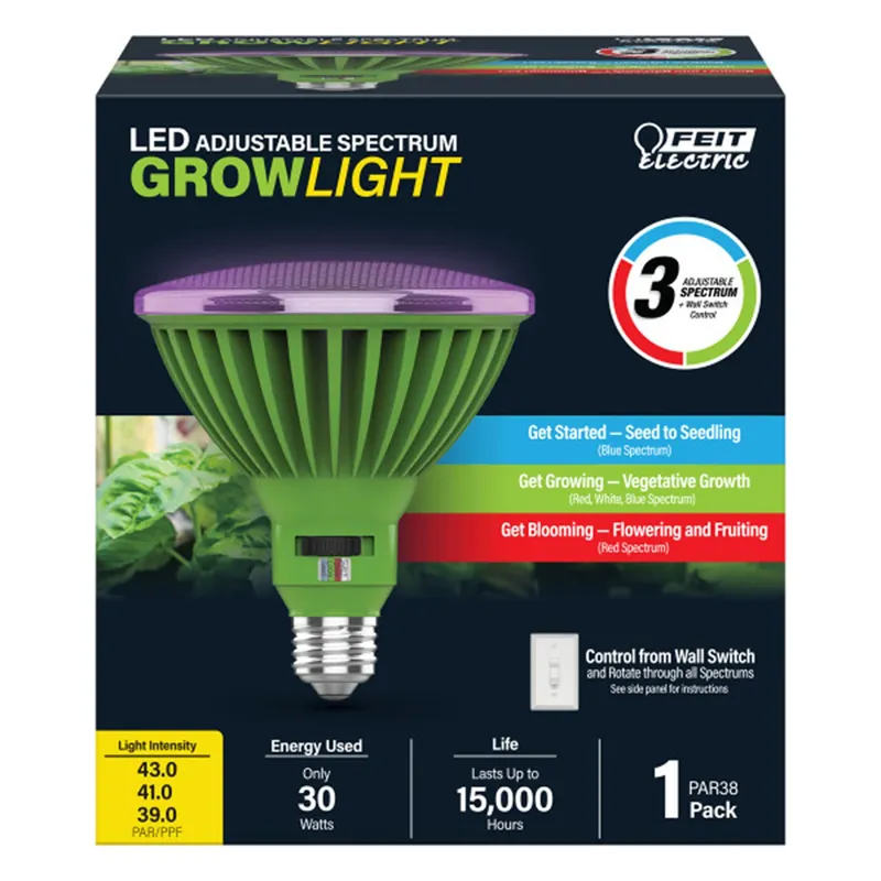 Par38 E26 (medium) Led Grow Light Clear 30 Watt Equivalence 1 Pk