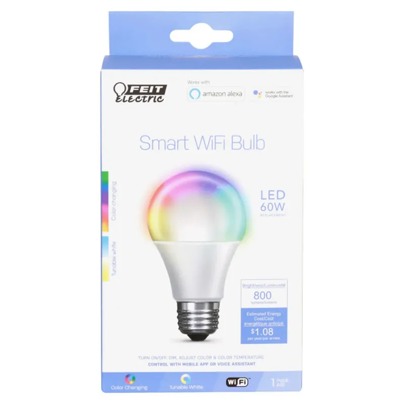 Smart Home A19 E26 (medium) Smart-enabled Led Bulb Color Changing 60 Watt Equivalence 1 Pk