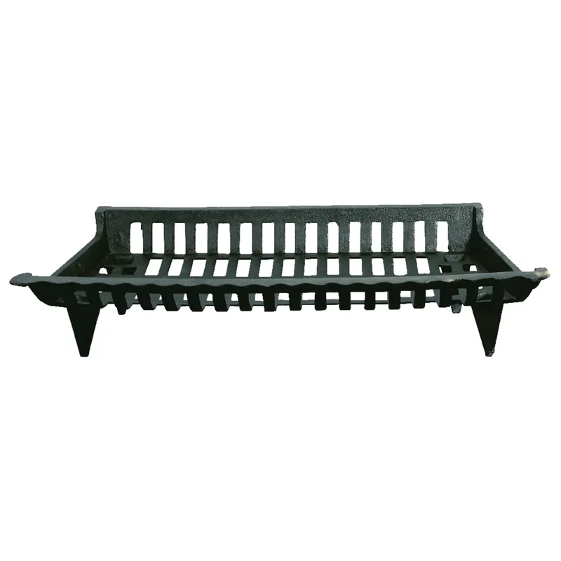 Cast Iron Fireplace Grate, Black, 27 In.