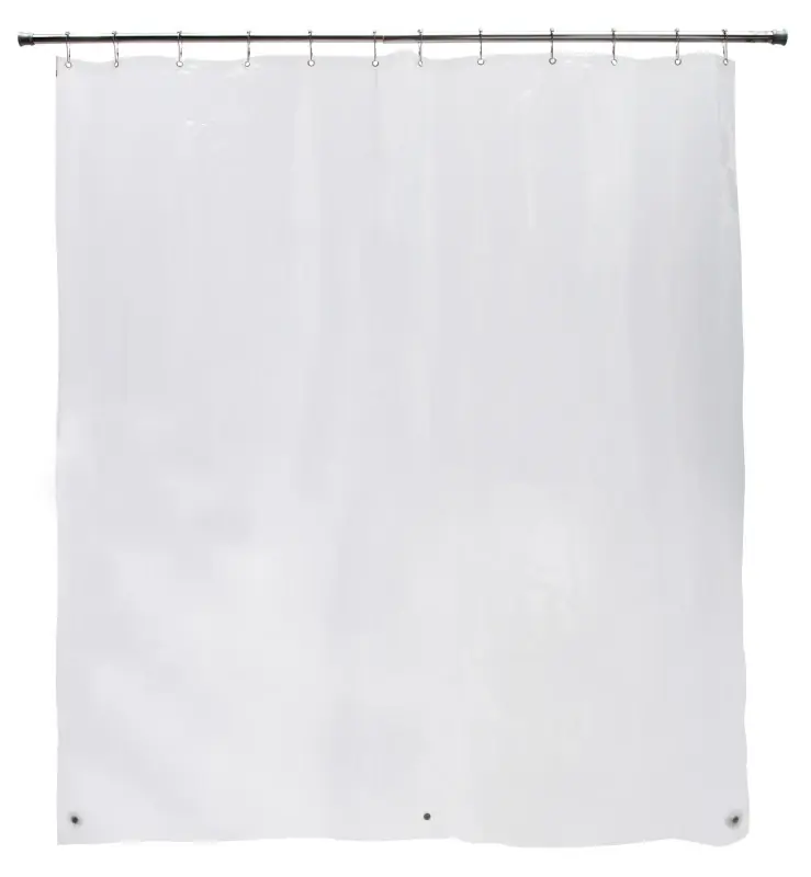 72 In. H X 70 In. W Clear Peva Shower Curtain Liner With Grommets