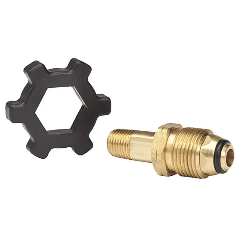 1/4 In. Mpt X Full Flow Soft Nose P.o.l. Adapter With Handwheel