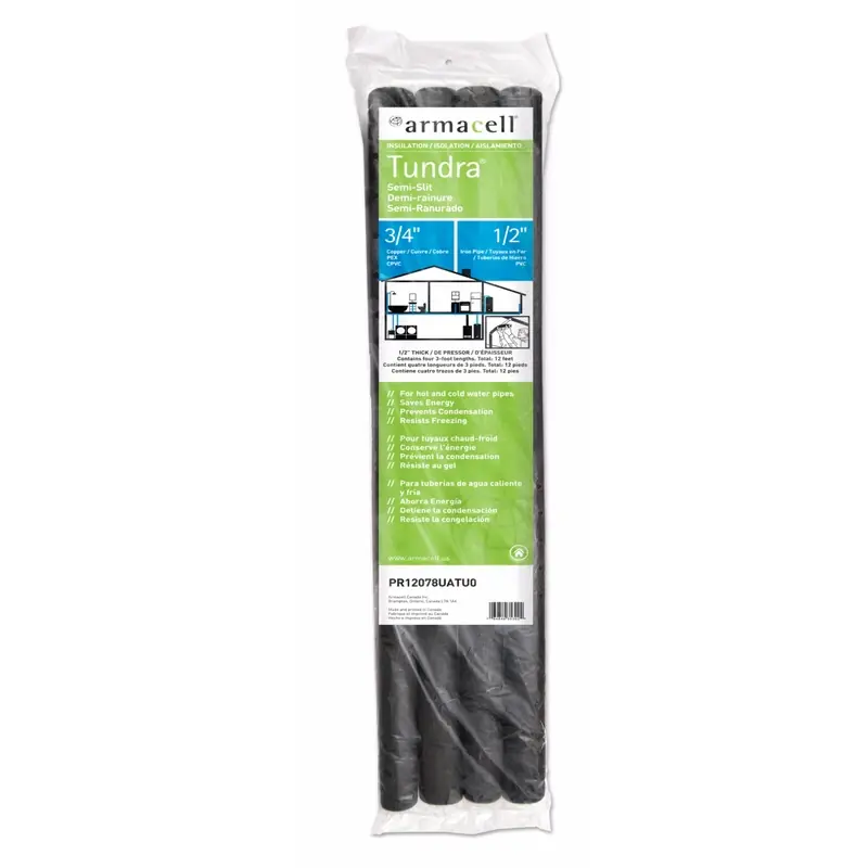 Tundra 3/4 In. X 3 Ft. L Polyethylene Foam Pipe Insulation