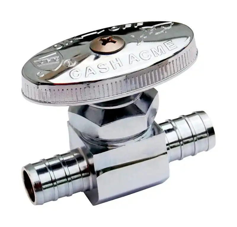 Pex 1/2 In. Pex Barb X 1/2 In. Brass Stop Valve