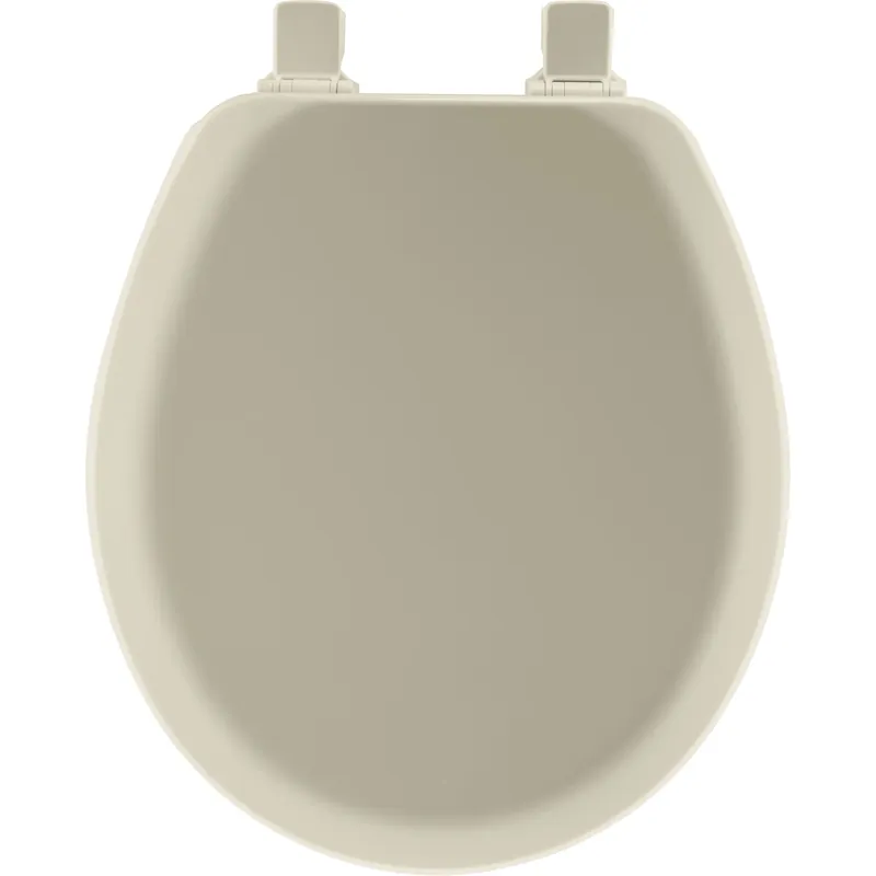 Round Molded Wood Toilet Seat, Easy-clean & Change® Hinge, Sta-tite®, Bone