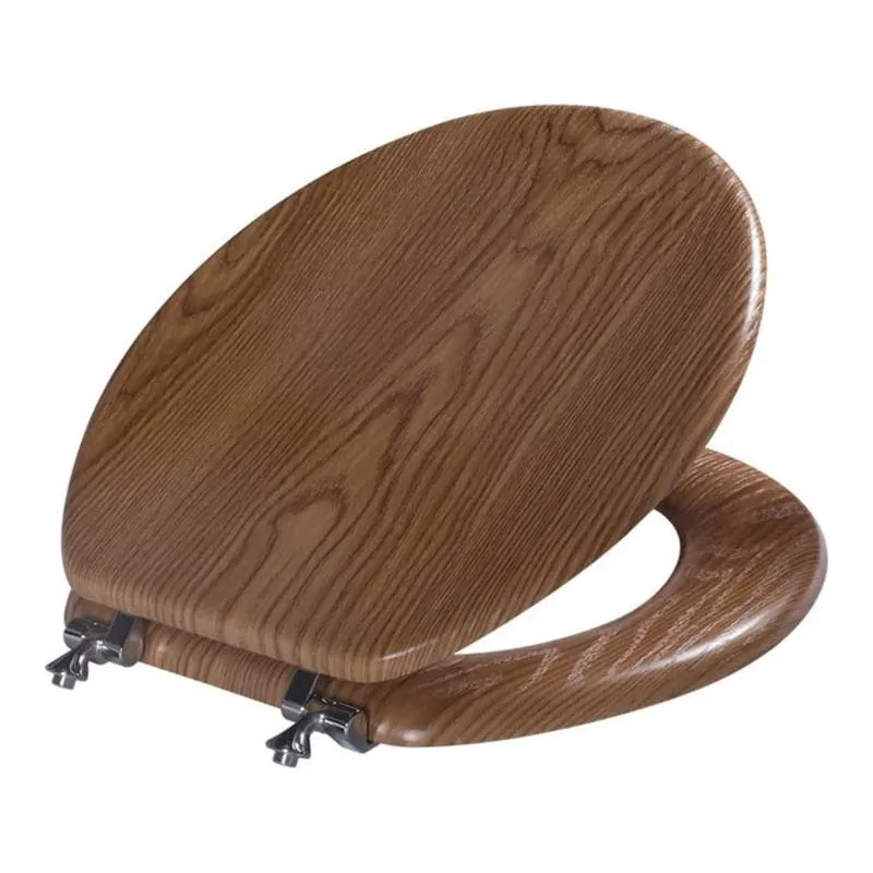 Oakbrook Sheridan Round Oak Wood Toilet Seat – Classic Bathroom Upgrade