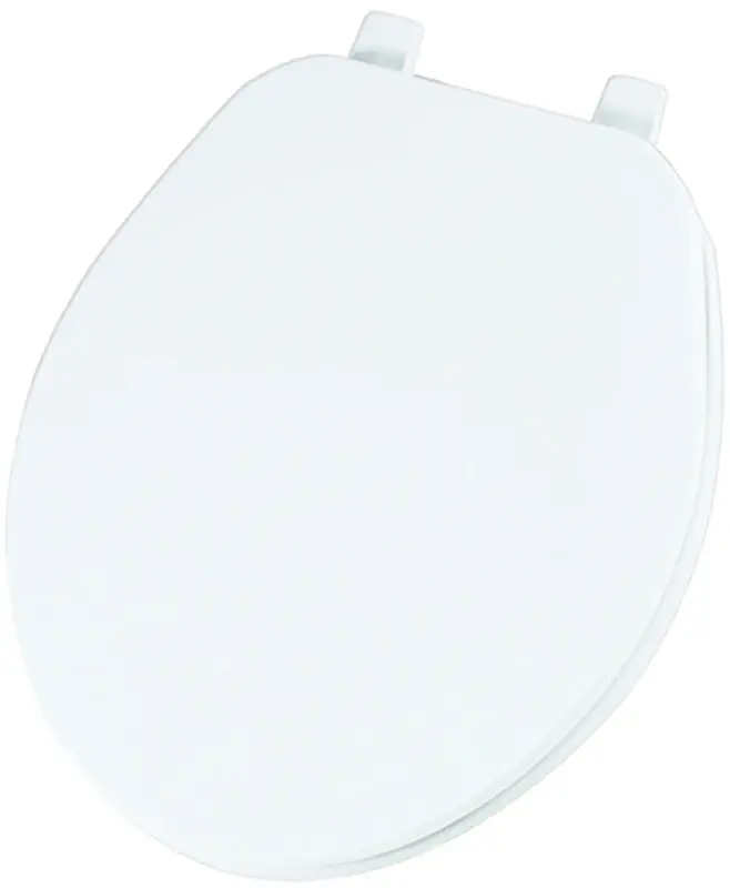 Round Plastic Toilet Seat, Top-tite® Hinge, White