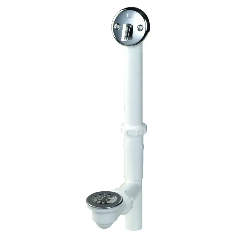 Plastic Trip Lever Bath Drain Assembly, White