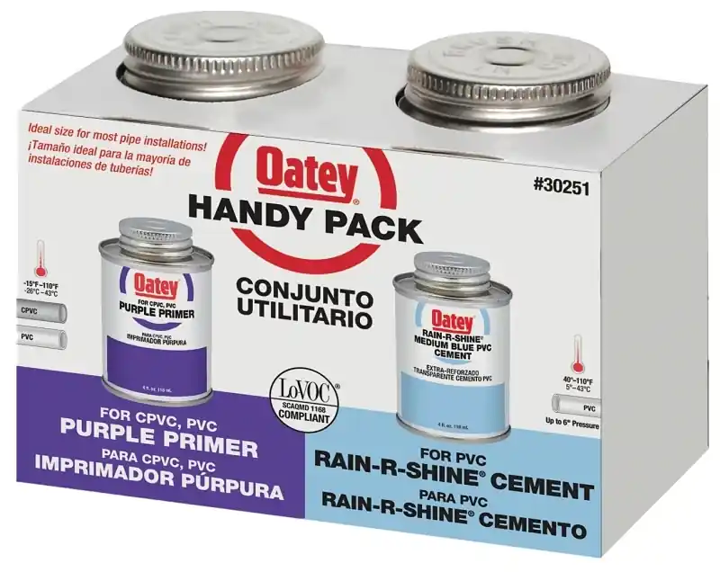 Rain-r-shine Handy Pack Blue Primer And Cement For Pvc 2 Pk