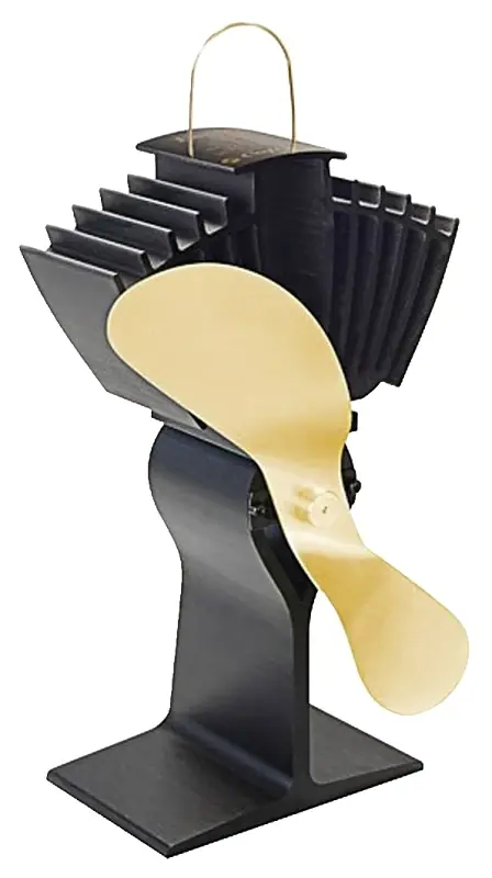 Airmax 9 In. Gold Heat Powered Wood Stove Fan, 175 Cfm