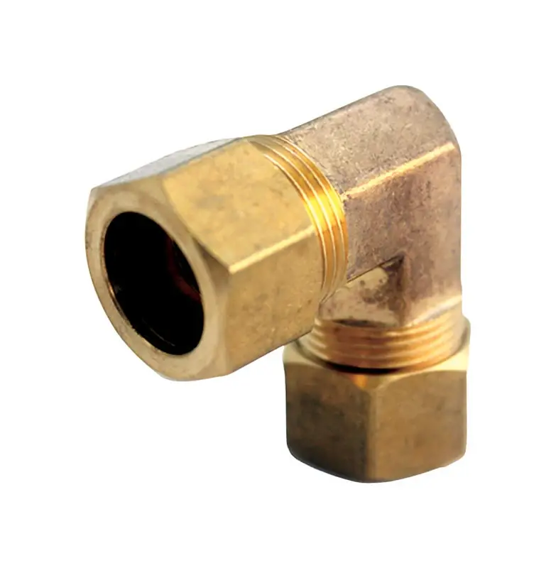 7/8 In. Compression X 7/8 In. D Compression Brass 90 Degree Elbow