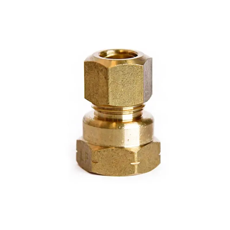 3/8 In. Compression X 3/8 In. D Fpt Brass Coupling For Plumbing Applications