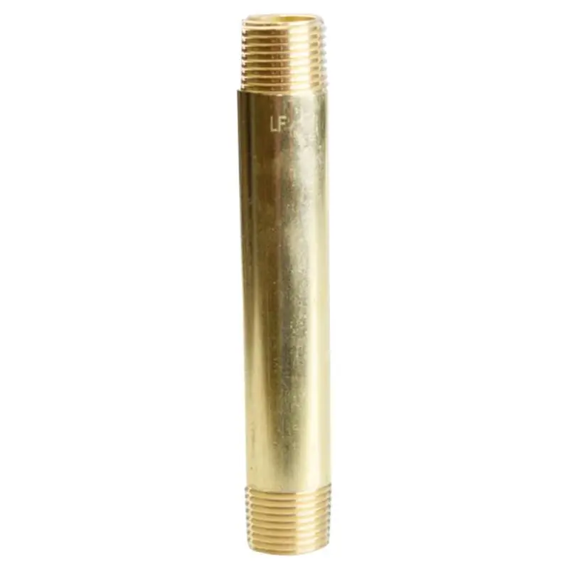 1/2 In. Mpt X 1/2 In. D Mpt Red Brass Nipple 5 In. Length