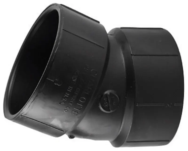Abs/dwv 22-1/2-degree Pipe Ell, 3 In.