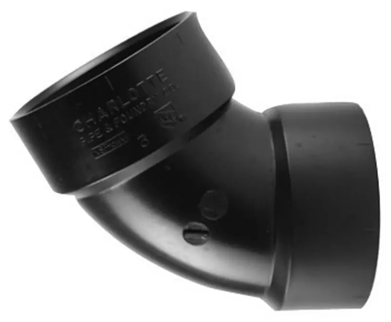 Charlotte Pipe 1-1/2 In. Hub X 1-1/2 In. D Hub Abs 60 Degree Elbow
