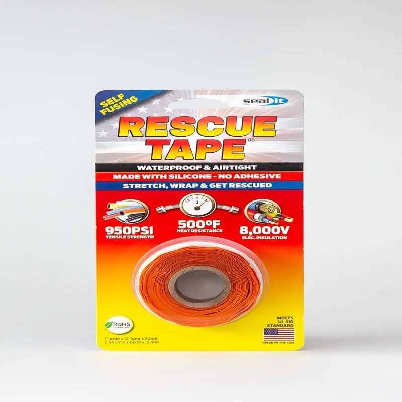 Rescue Silicone Tape, Self-fusing, Orange, 1-in. X 12-ft.