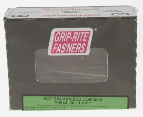 16d 3-1/2 In. Hot-dipped Galvanized Steel Common Nails - 1 Lb Box