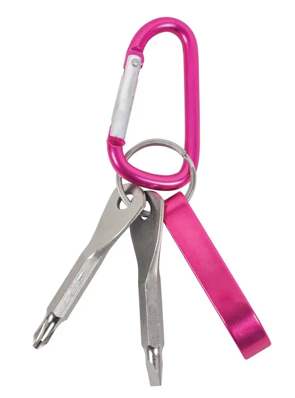 Aluminum Pink Carabiner Key Chain
