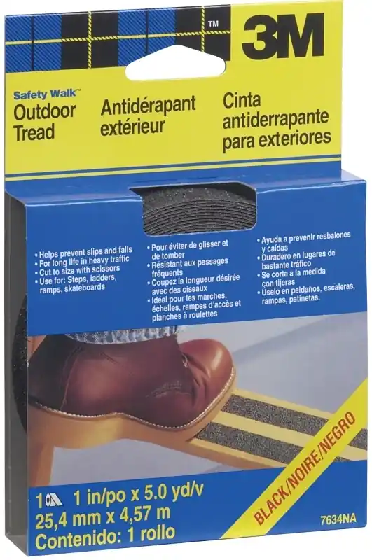 Safety-walk 1 In. W X 15 Ft. L Black Vinyl Anti-slip Treads