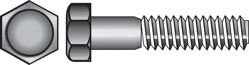 7/16 In. D X 2 In. L Zinc Plated Steel Hex Bolt 50 Pk