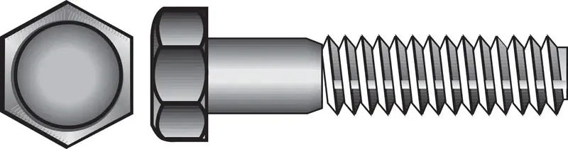 7/16 In. D X 4-1/2 In. L Zinc Plated Steel Hex Bolt 25 Pk