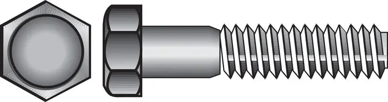 1/2 In. D X 7-1/2 In. L Zinc Plated Steel Hex Bolt 25 Pk