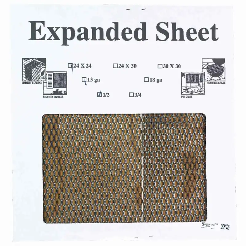 Diamond Metal Sheet, 13 Gauge, 1/2 X 24 X 24 In.