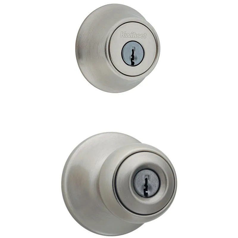 Security Combination Pack Lockset, Satin Nickel