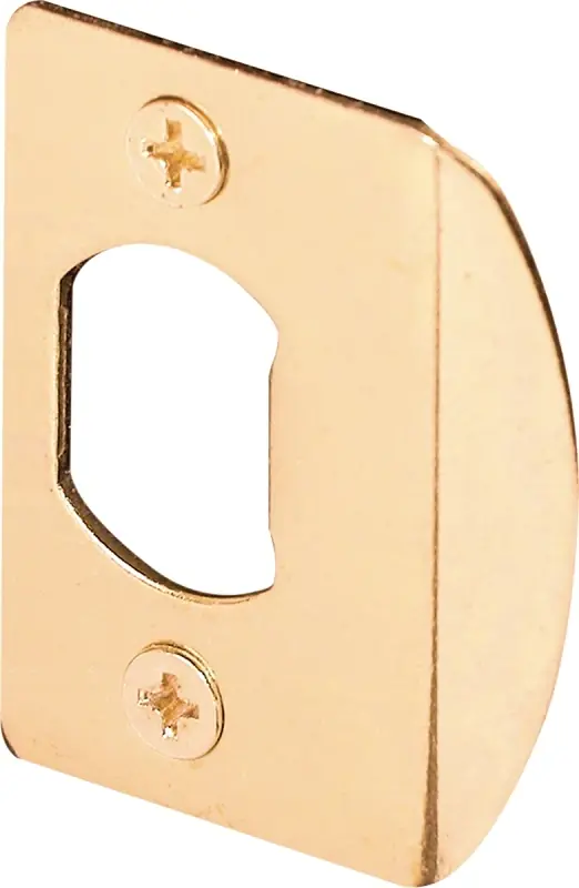 2.25 In. H X 1-5/8 In. L Brass-plated Steel Latch Strike Plate E 2307