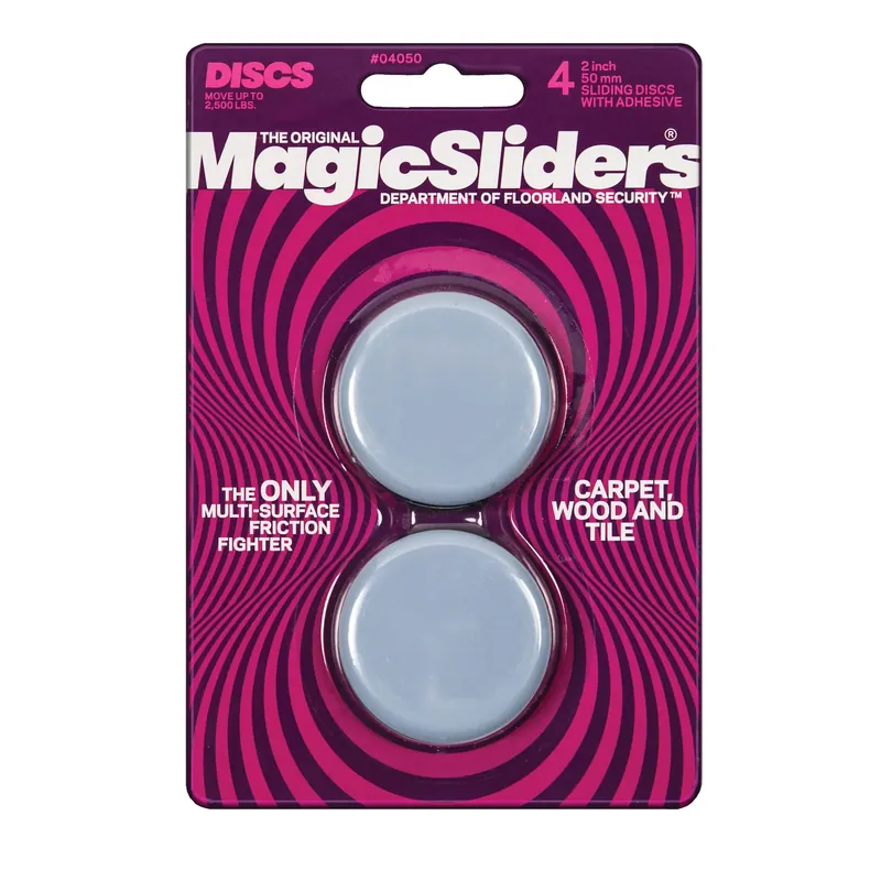 Gray 2 In. Plastic Sliding Discs 4 Pk
