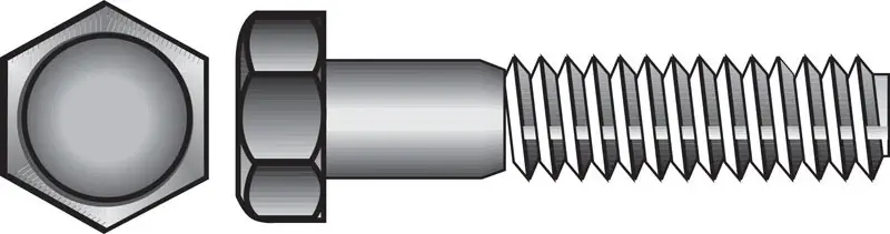 3/8 In. D X 3/4 In. L Zinc Plated Steel Hex Bolt 100 Pk