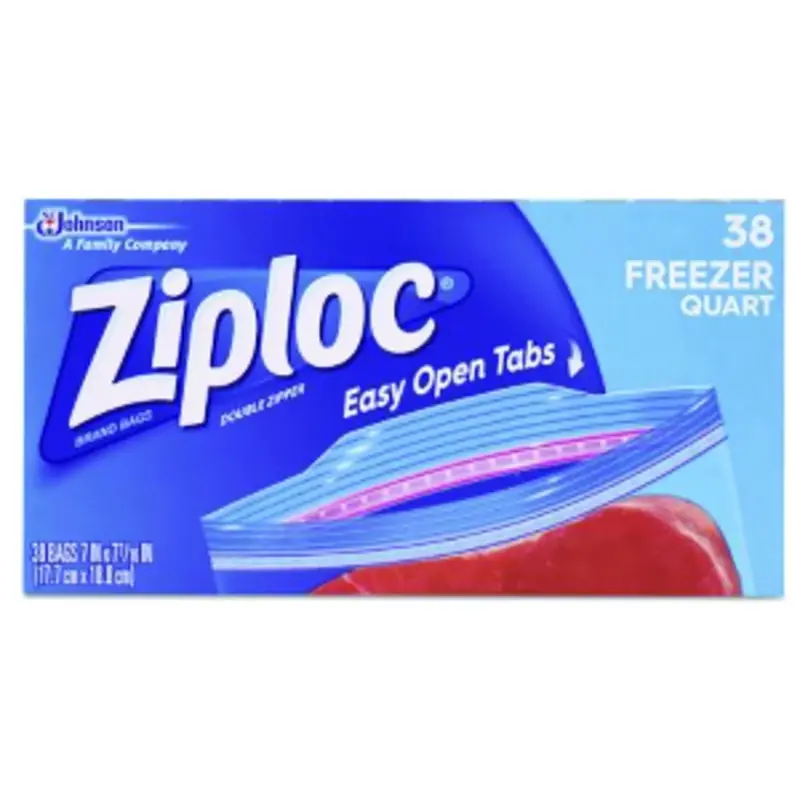 1 Qt Clear Freezer Bag 38 Pk
