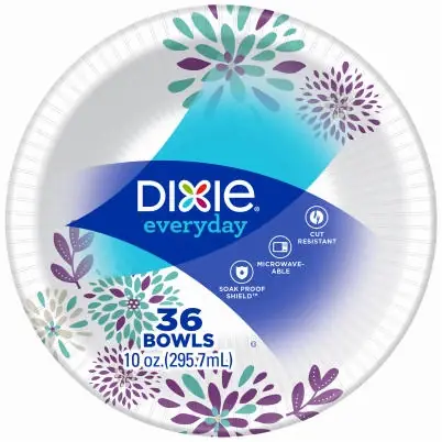 Heavy‑duty 10‑oz Disposable Bowls – 35‑count Pack