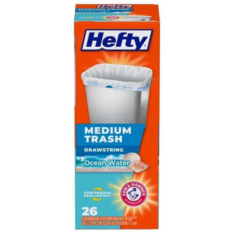 8 Gal Ocean Water Trash Bags Drawstring 26 Pk