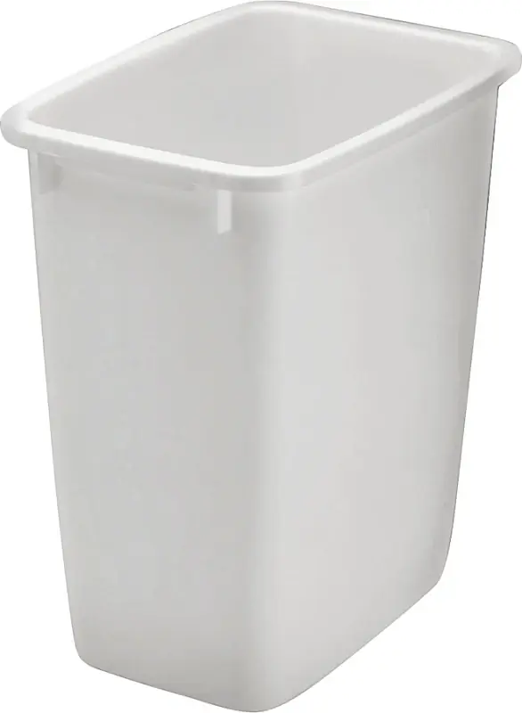 36 Qt. White Plastic Wastebasket, Model Fg2806tpwht