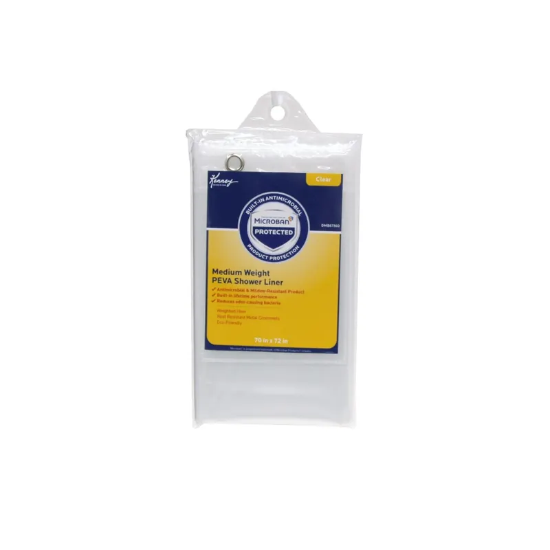 72 In. H X 70 In. W Clear Peva Shower Curtain Liner With Microban Technology
