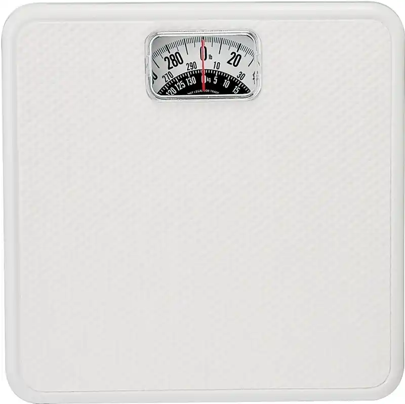 300 Lb. Analog Bathroom Scale With Easy Read Dial, White