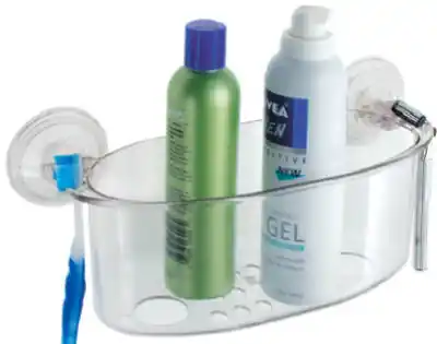 Powerlock Clear Suction Shower Basket