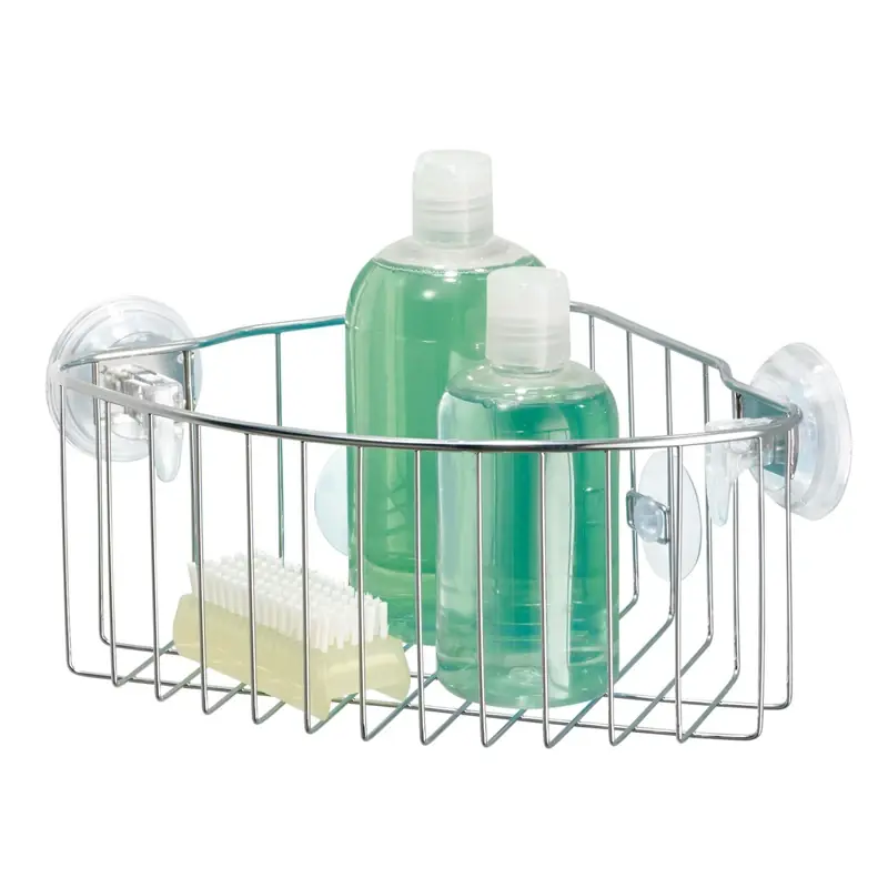 Reo Power Lock Corner Basket, Stainless Steel, Suction-cup