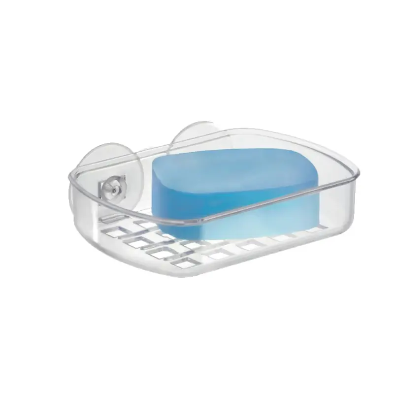 Clear Suction Soap Dish - Model 19600 - Durable Plastic Bath Accessory