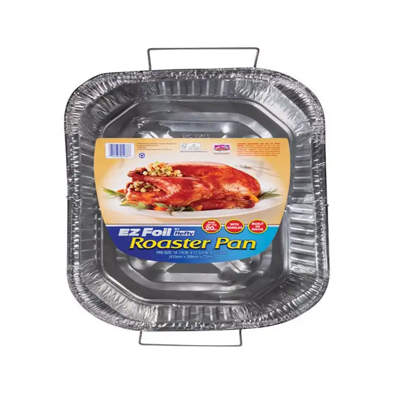 Ez Foil 11-3/4" W X 16-1/8" L Roasting Rack And Pan With Handles
