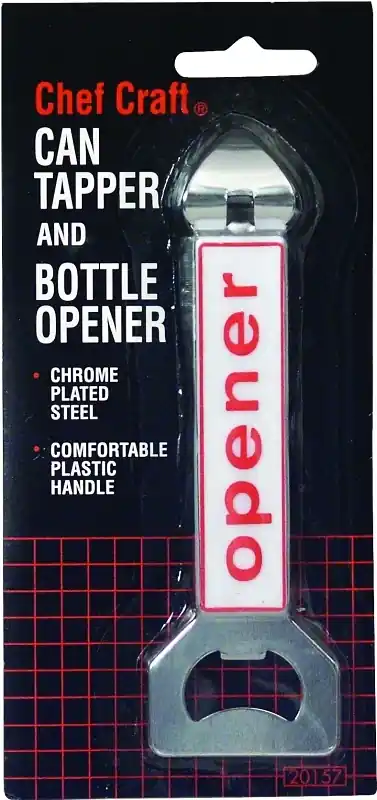Chrome Plated Steel Manual Bottle Opener With Plastic Grip
