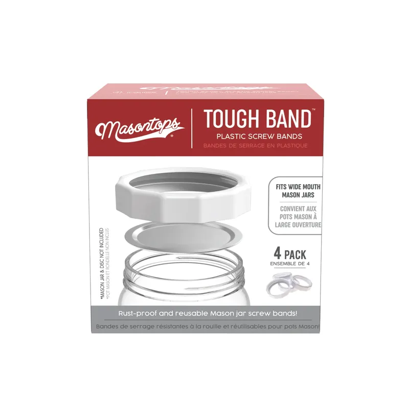 Tough Band Wide Mouth Canning Rings 4 Pk