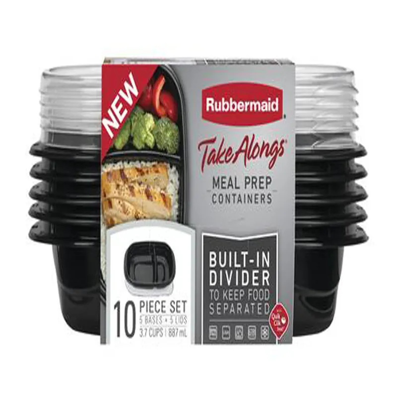 Take Alongs 3.7 Cups Black Food Container And Lid 5 Pk