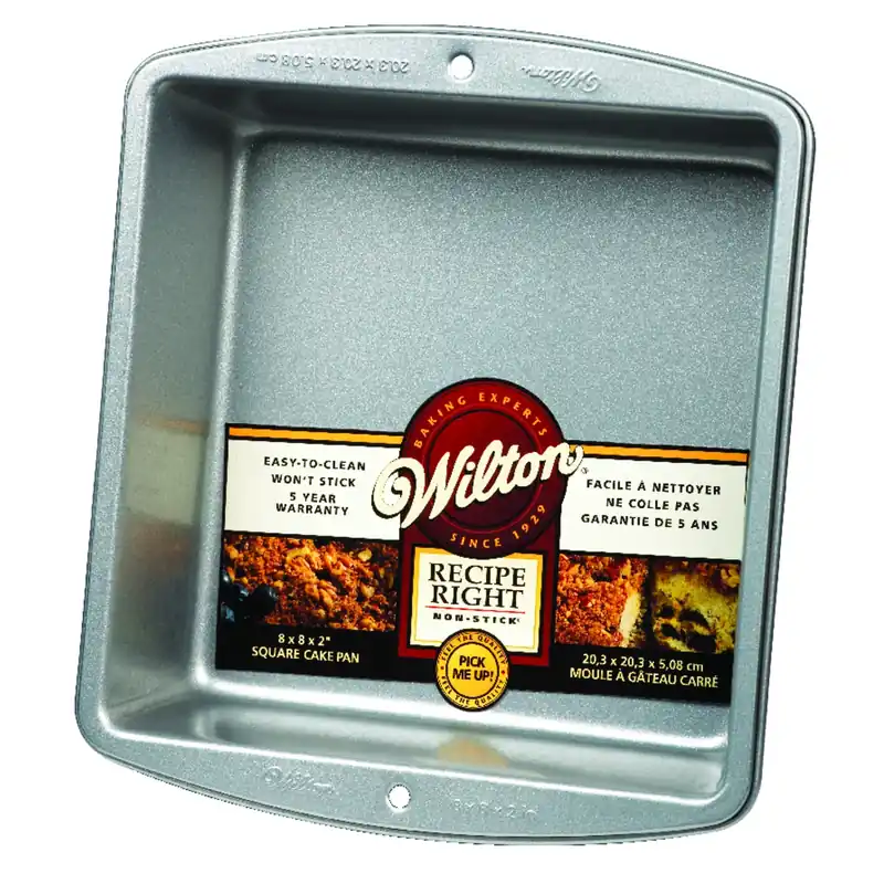 8 In. W X 8 In. L Non-stick Cake Pan Silver - Heavy Gauge Steel