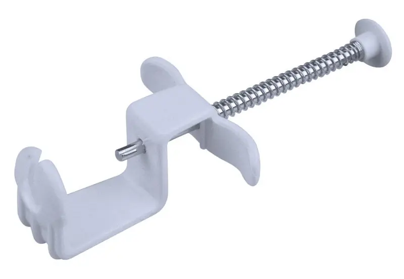 White Plastic And Stainless Steel Cherry And Olive Pitter 4-9/16 In. W X 8-9/16 In. L