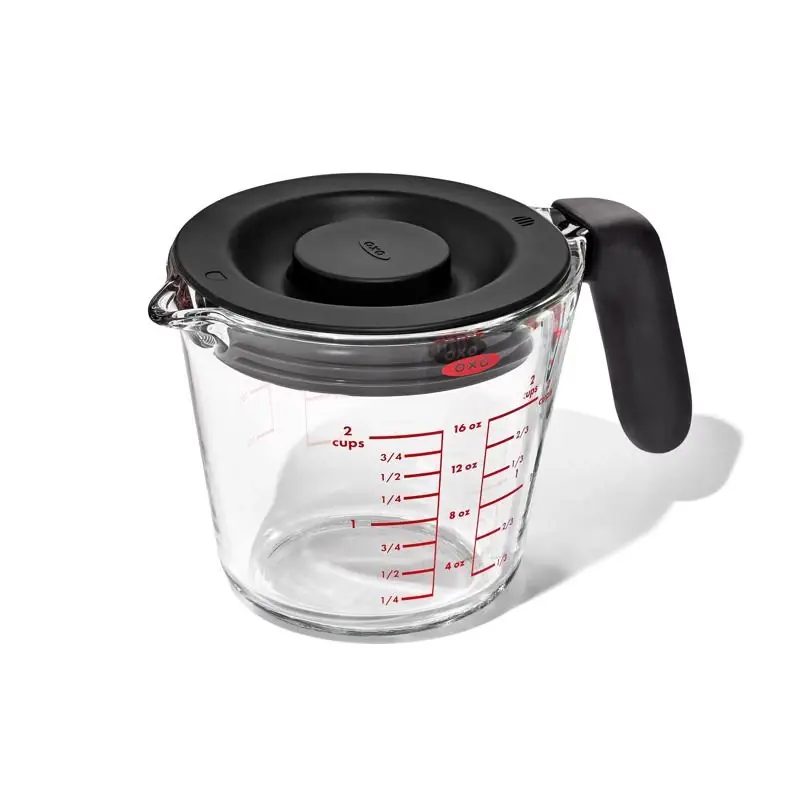 Good Grips 2 Cups Glass Clear Measuring Cup With Lid